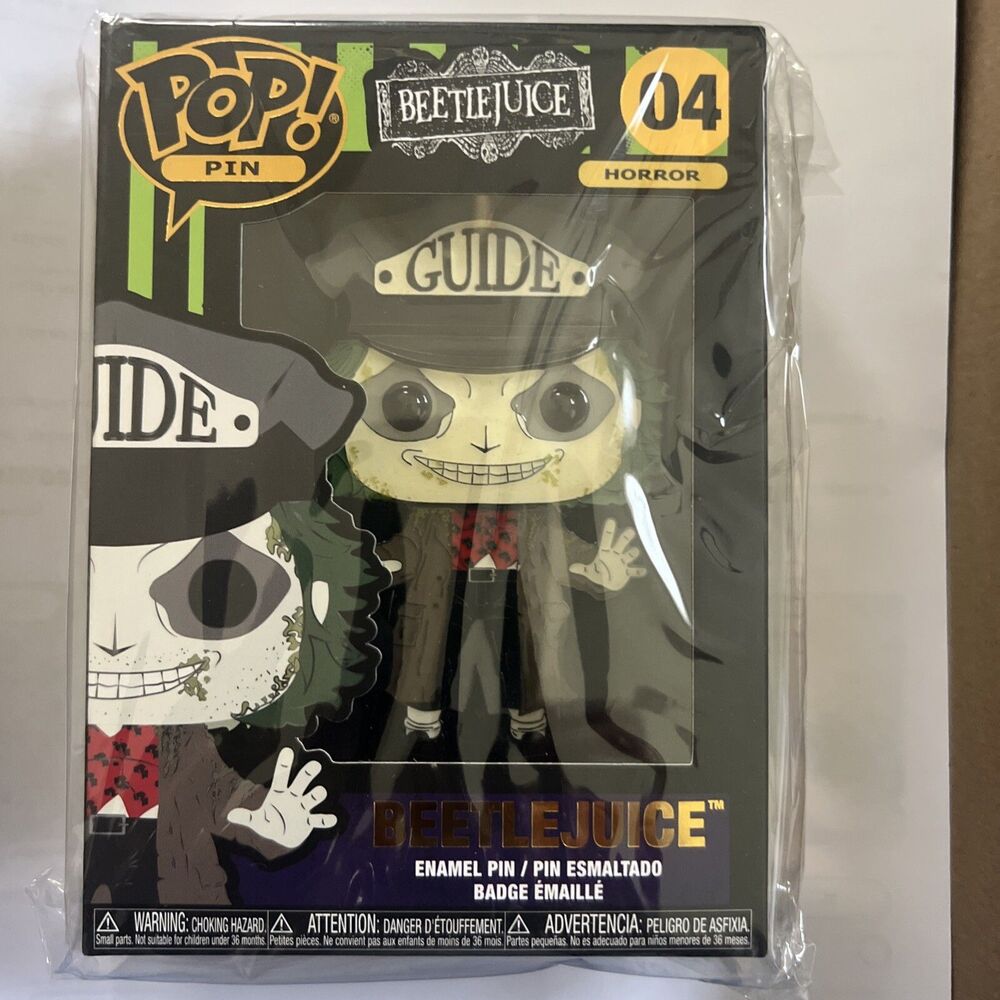 Funko Pop! ENAMEL PIN Warner Brothers Beetle Juice 04 Collectible Souvenir